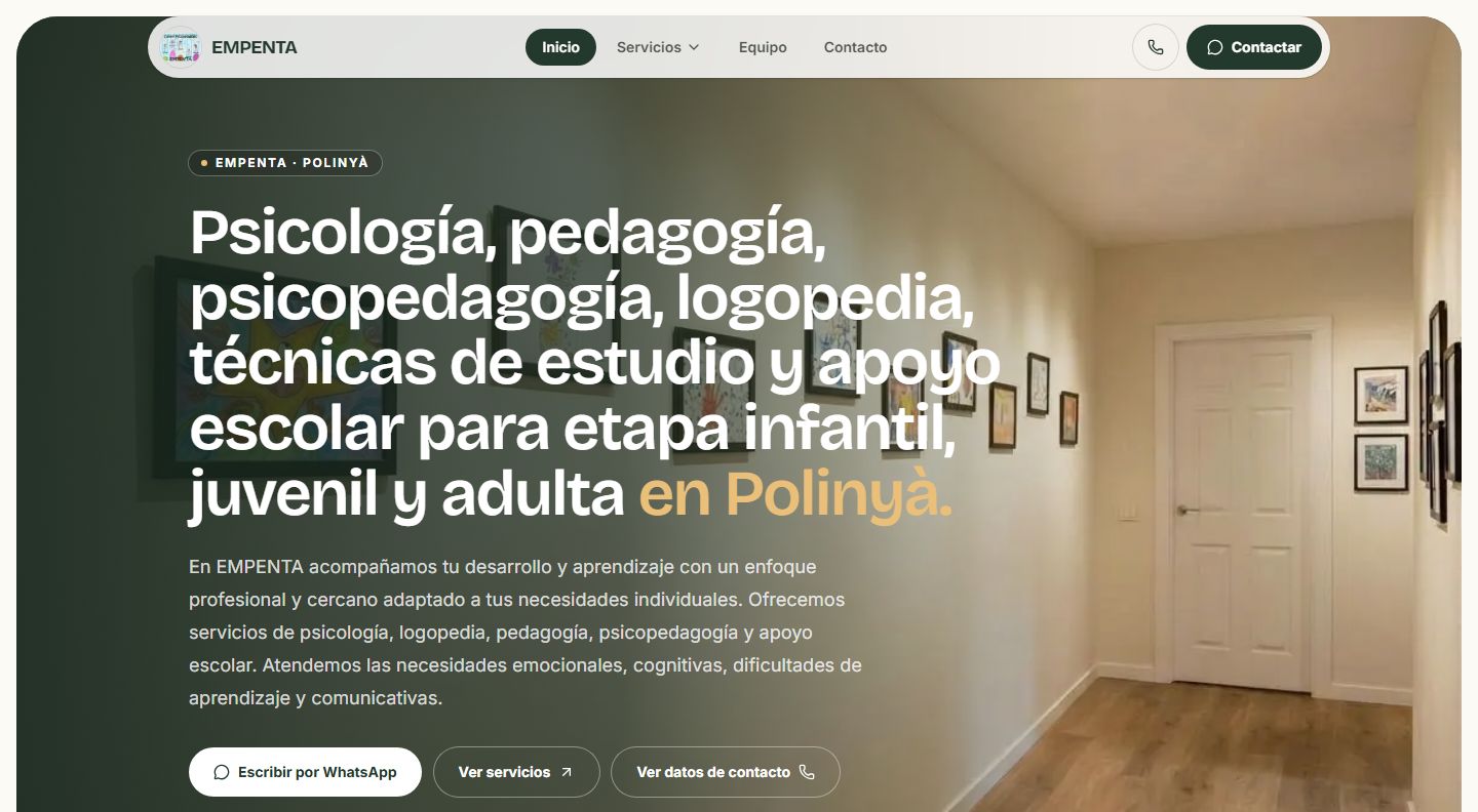 Portada de cpempenta.com en un ordenador
