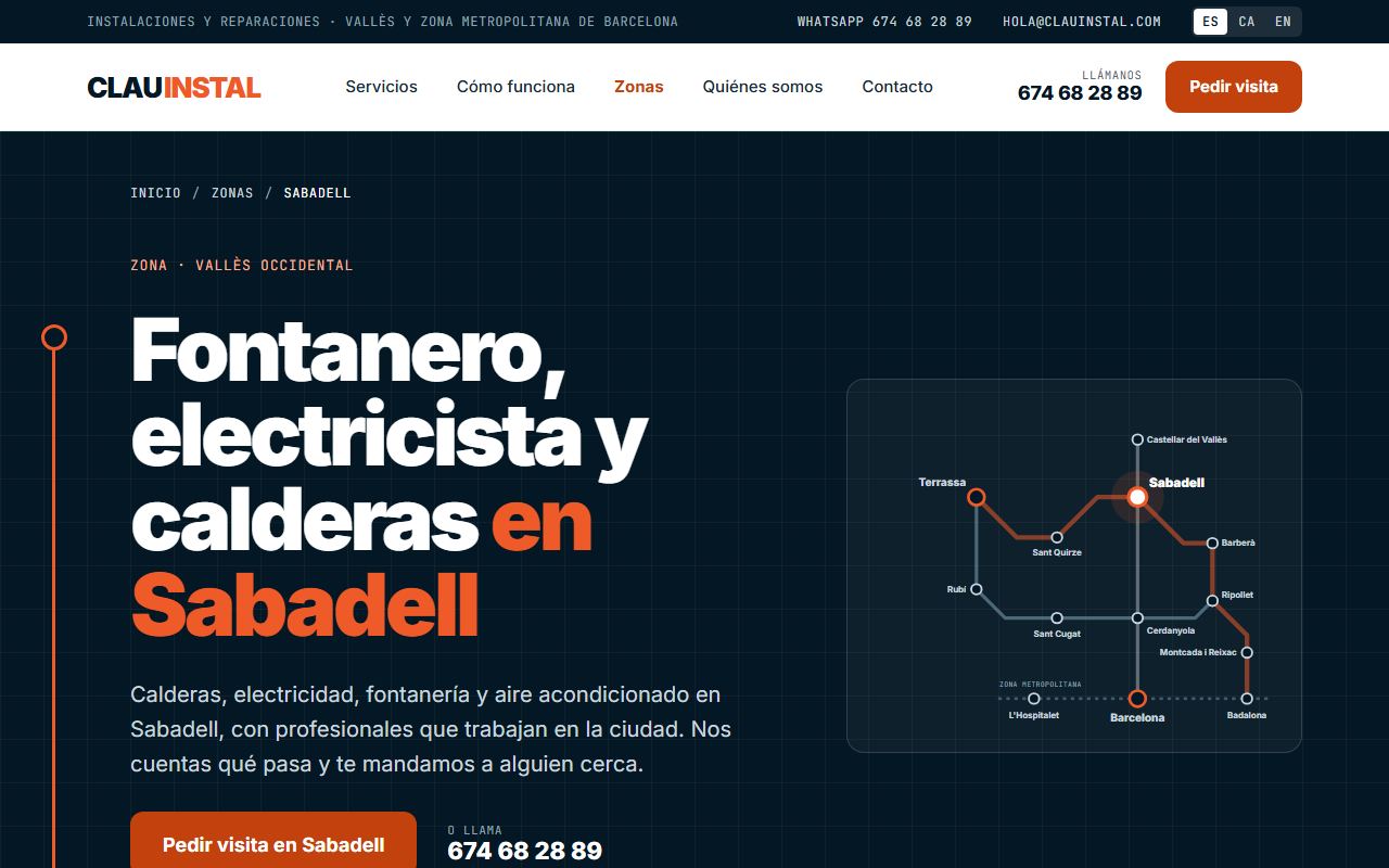 Página de Sabadell en clauinstal.com